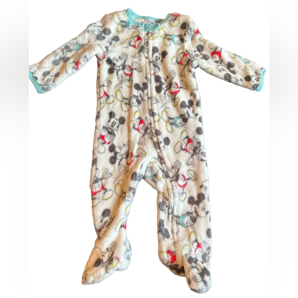 Disney Baby Mickey Mouse Zippered Onesie Footed Sleeper